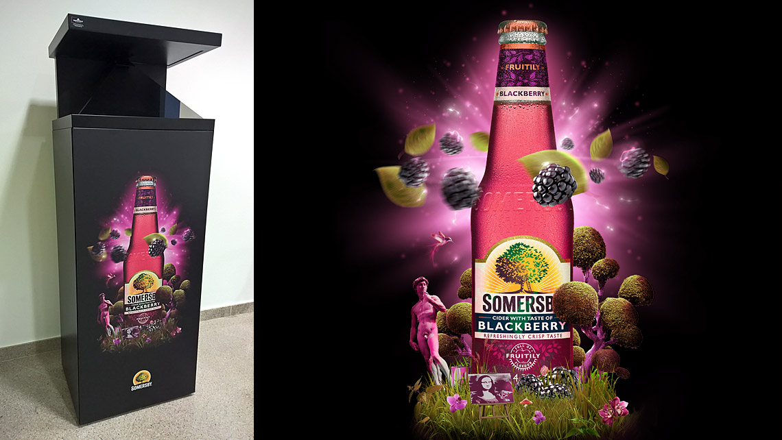 somersby hologramski display