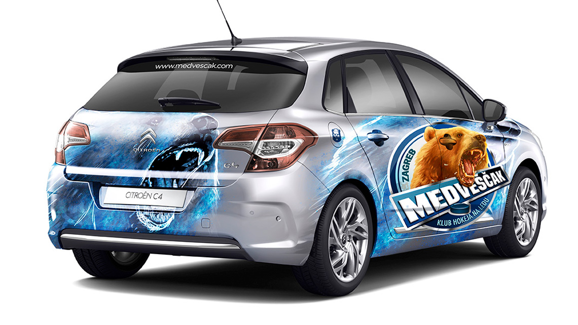 Citroen c4 khl medvescak mockup design