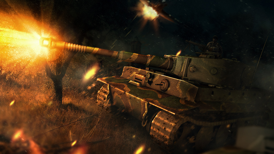 Tank shooting detail